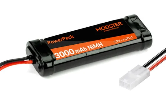 Modster 7,2V Akku Racingpack 3000mAh NiMH 6-Zellen, Tamiya Stecker