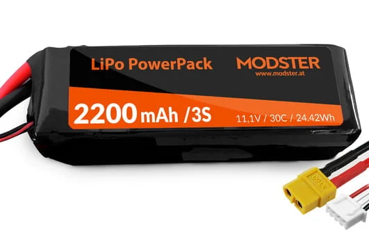 Modster Lipo Akku 3S 11,1V 2200mAh 30C XT60 PowerPack