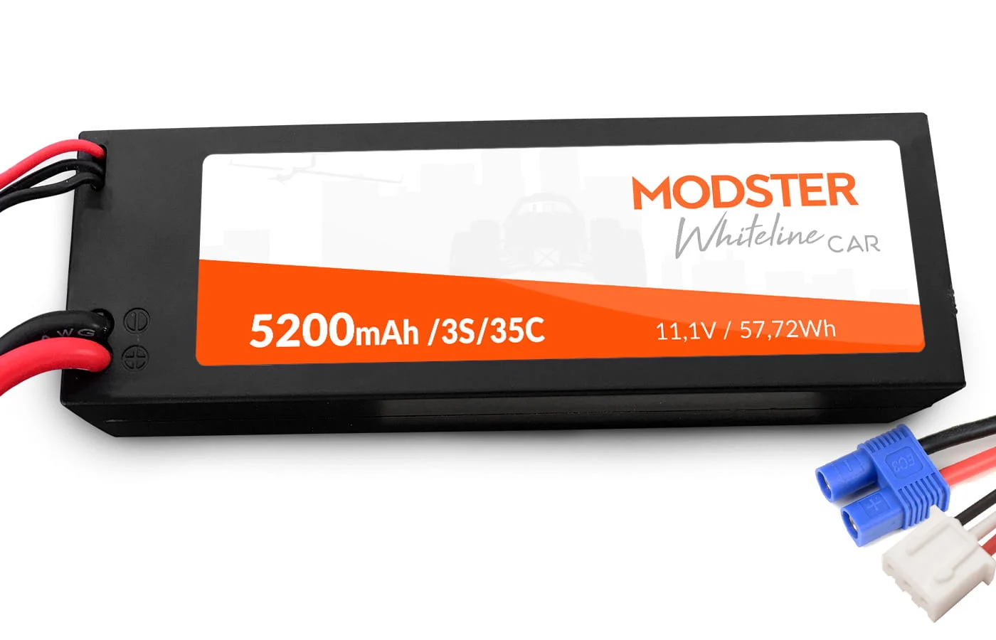 Modster Lipo Akku 3S 11,1V 5200mAh 35C EC3 Car Hardcase