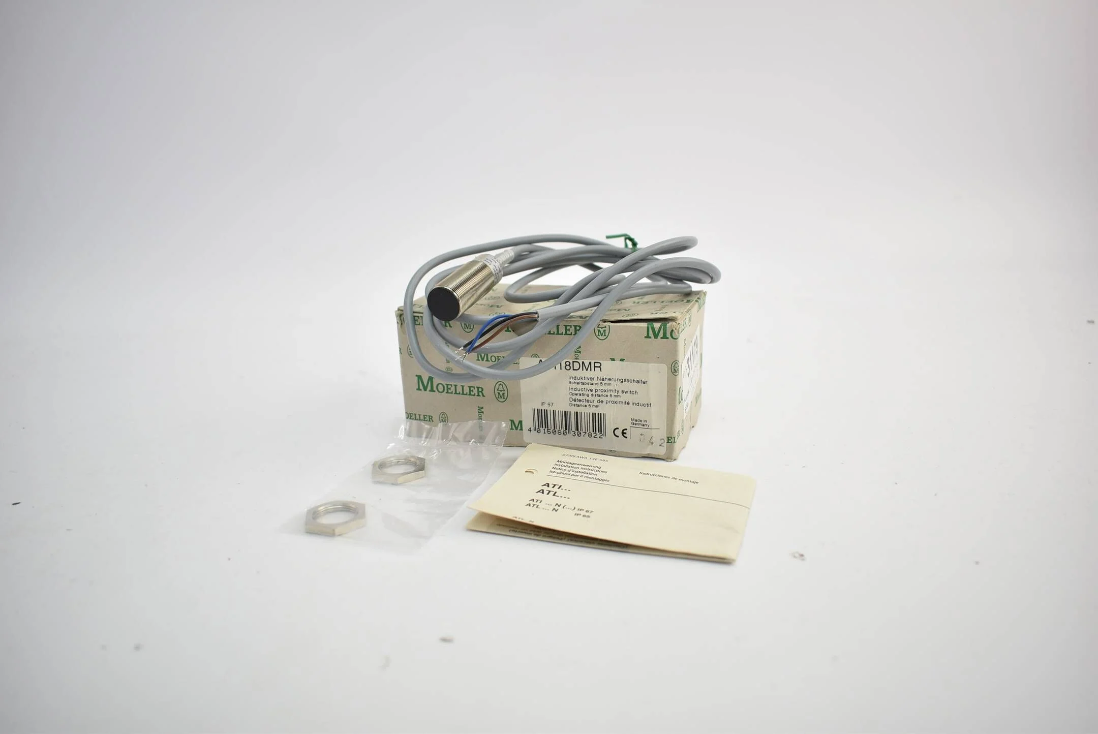 Moeller induktiver Näherungsschalter 10...60 VDC 5 mm 400mA ATI18DMR