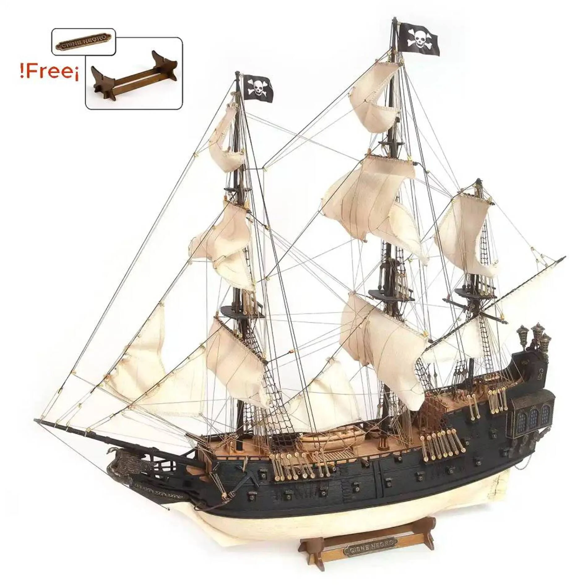 OcCre Black Swan Piratenschiff 1:75 Holzmodellbausatz