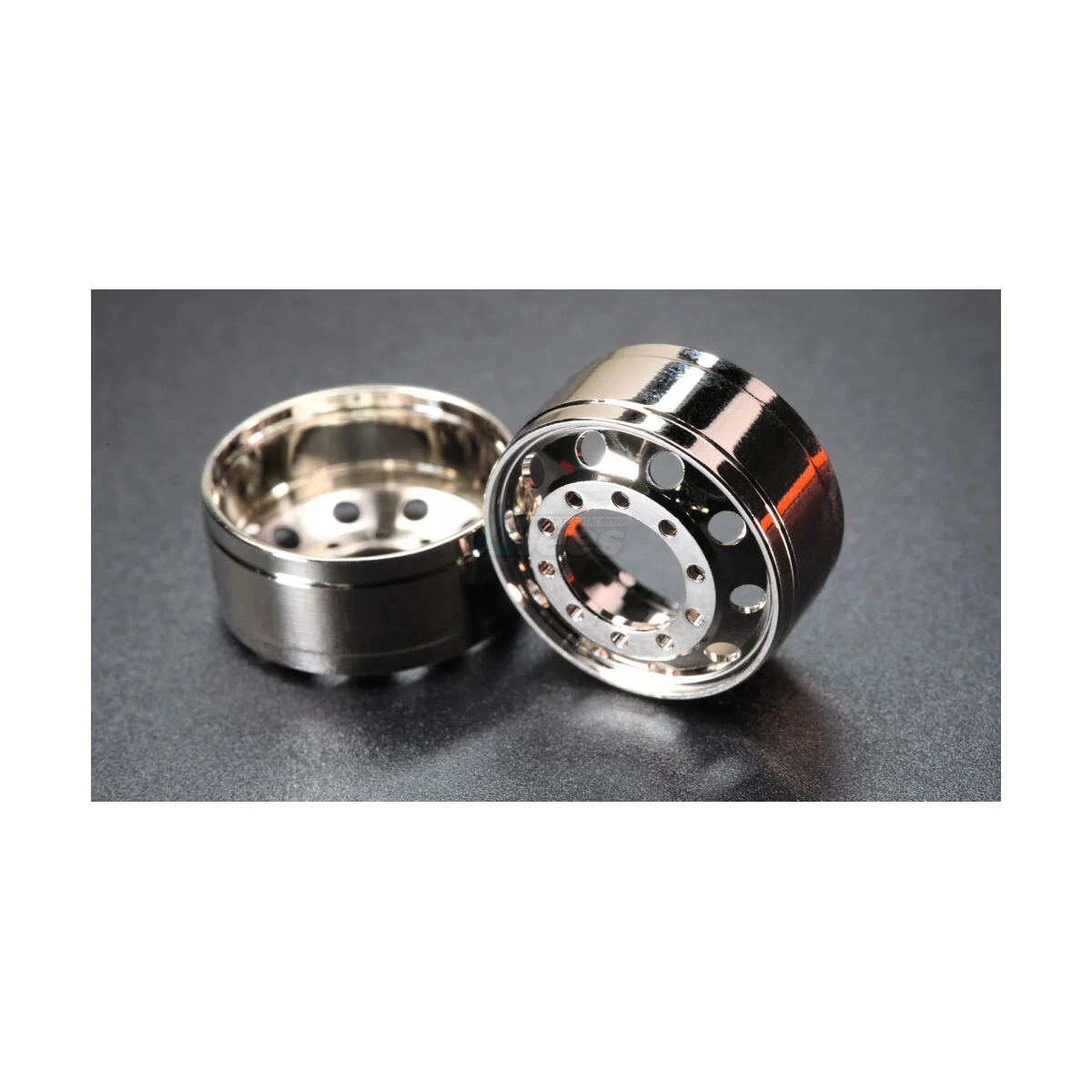 19mm Metal Truck Hub Porous Silber (2) for Orlandoo Hunter Model OH32T01 SCANIA R650 OL/GA4018