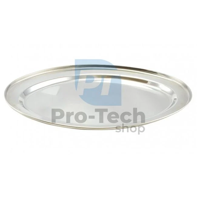 Ovales Tablett aus Edelstahl 35cm 51872