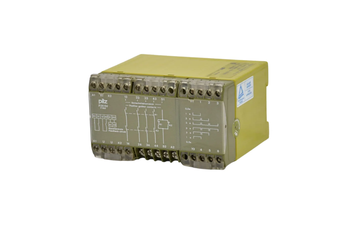 Pilz Sicherheitsrelais PZE5V 0,5-3s 24VDC 4S 1Ö ( 474965 )