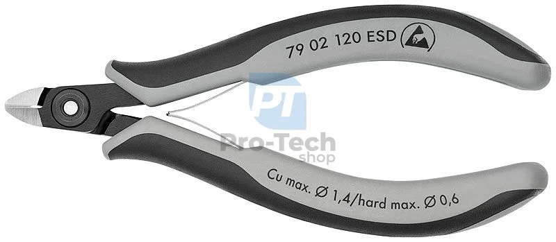 Präzisions-Seitenbohrzange für Elektronik ESD 120mm KNIPEX 13385