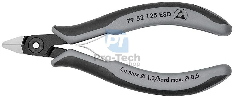 Präzisions-Seitenbohrzange für Elektronik ESD 125mm KNIPEX 13378