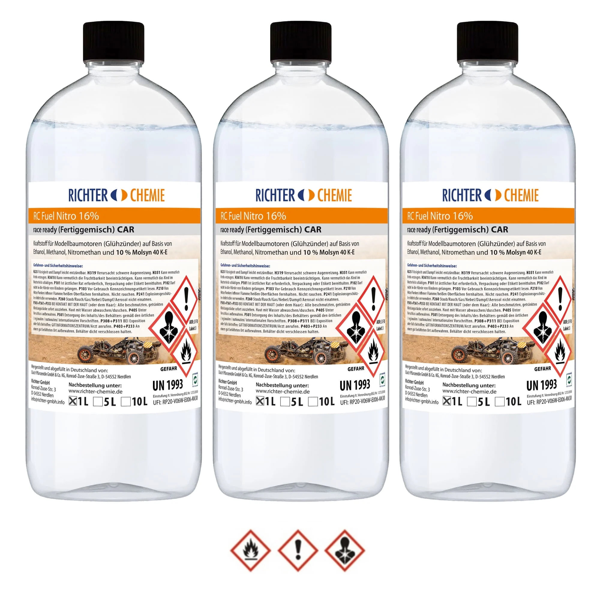 RC Verbrenner Nitro Bio Sprit Ready To Race - Kraftstoff 16% 3L