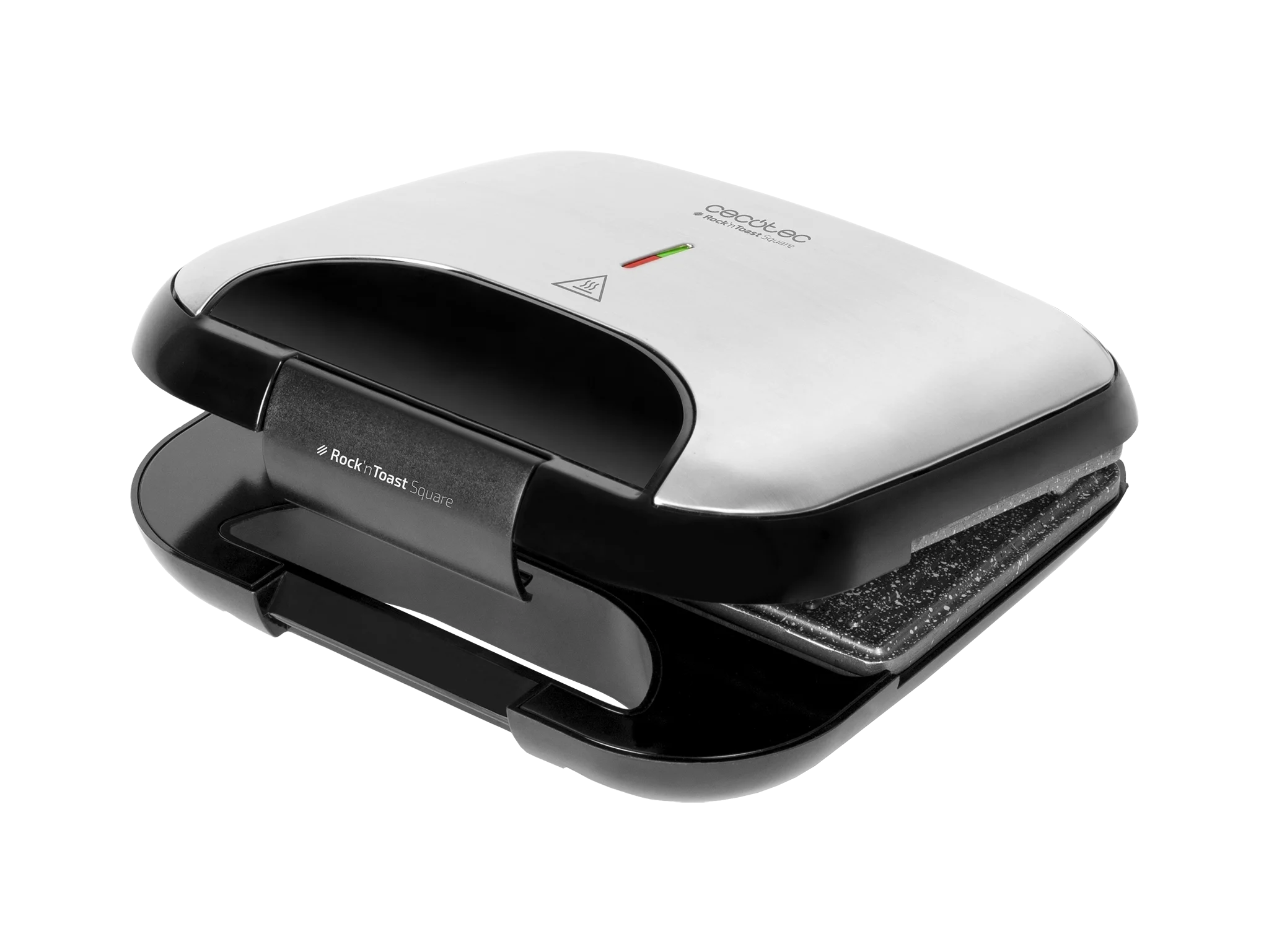 Rock'nToast Square - Sandwichmaker mit Antihaftbeschichtung, bis zu 2 sandwiches, Grillfläche, Cold-Touch-Griff, Kabelaufwickler, 750 W