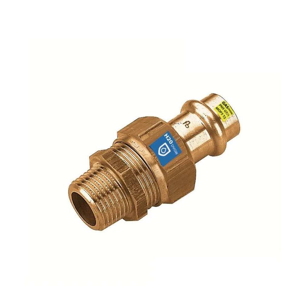 Sanpro Pressfitting Übergangsverschraubung Außengewinde, Größe V 15 - 3/4"