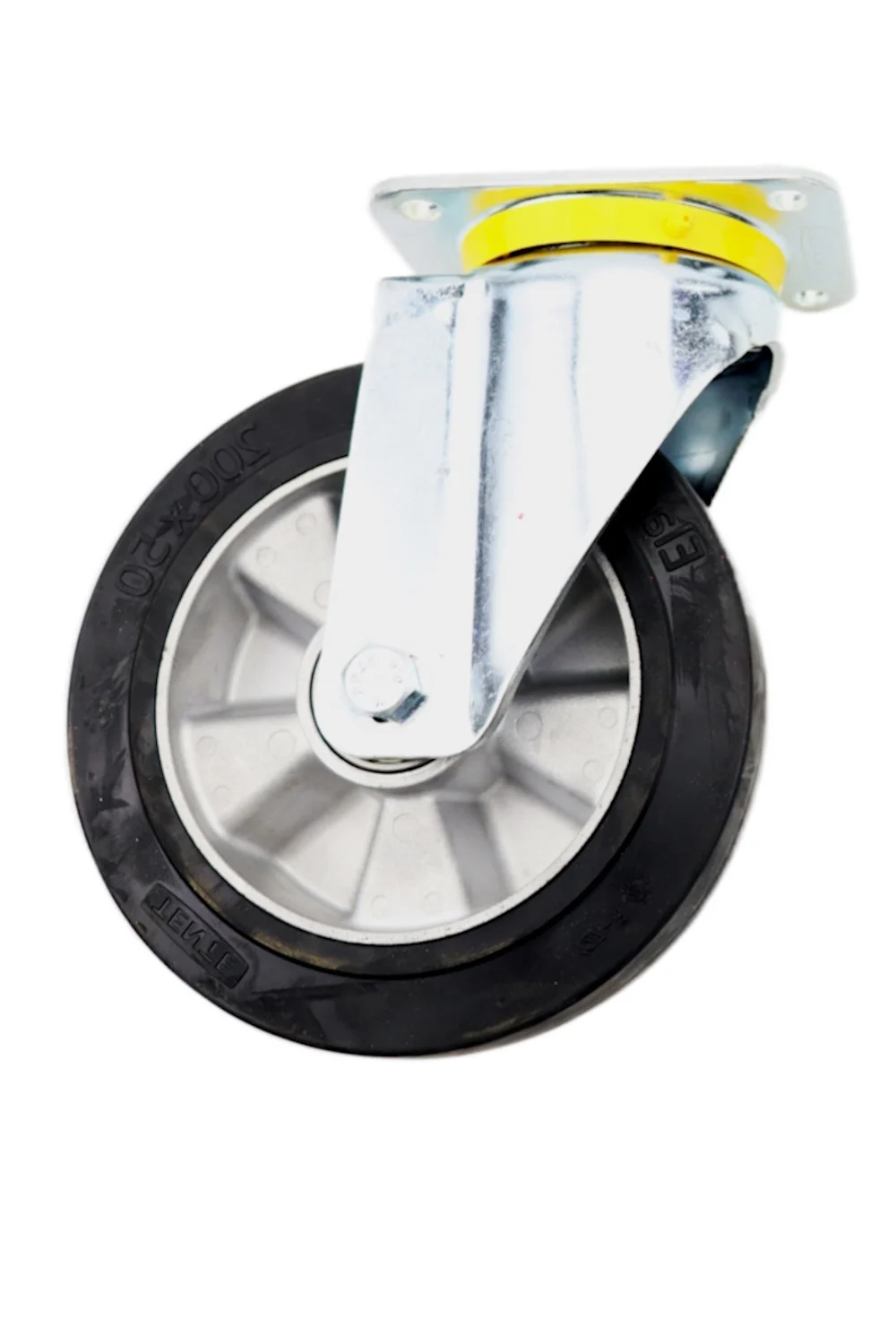 Schwerlastrolle mit Elasthanlauffläche | Gummilauffläche