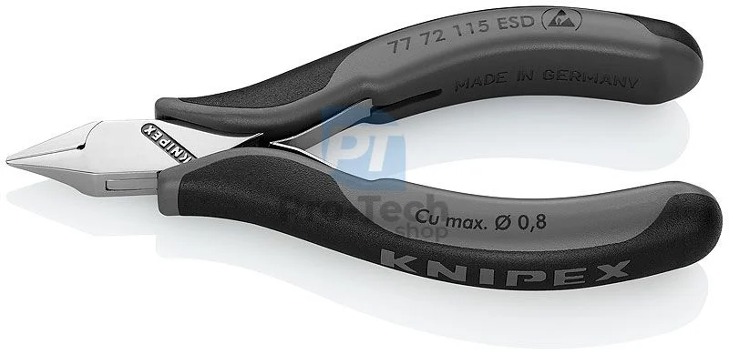 Seitenbohrzange für Elektronik ESD 115mm KNIPEX 13470