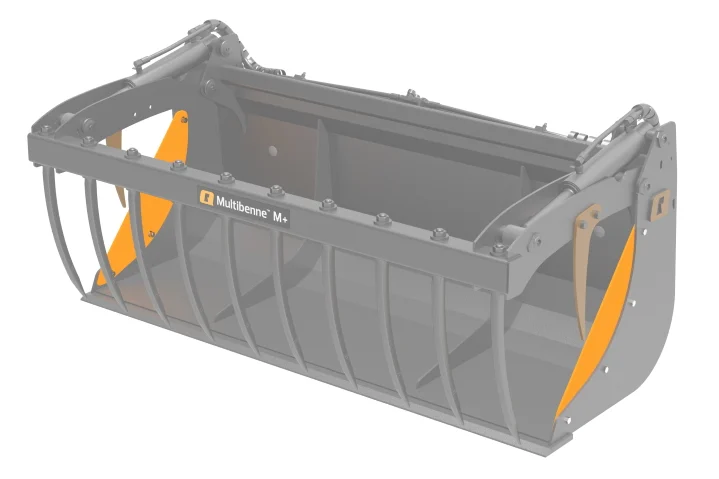 Seitenplatten Gerade für Multibenne M+ | Hoflader Krokodilschaufel Alö
