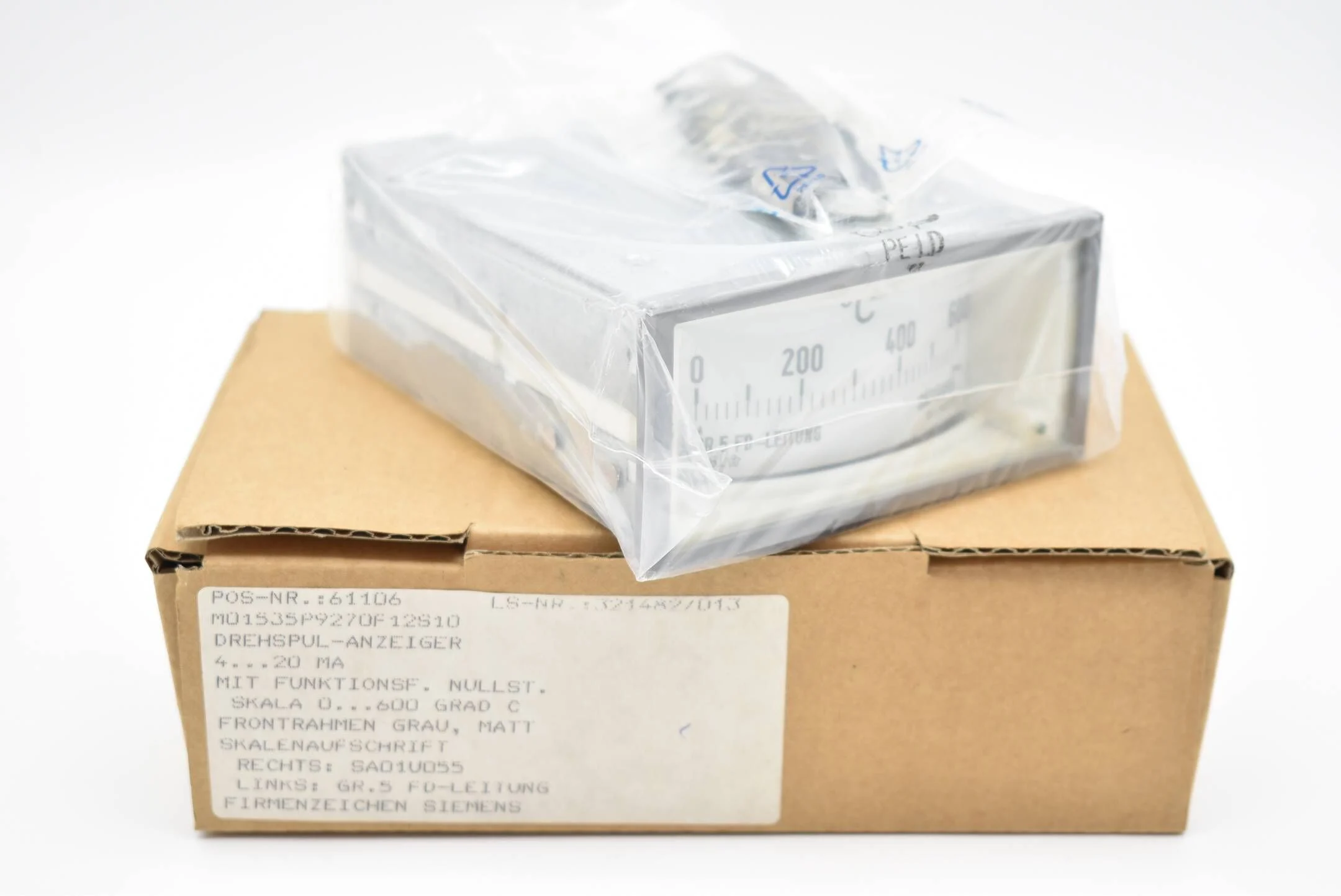 Siemens Drehspulanzeiger 321 482/013 ( 321482/013 ) ( 61106 )