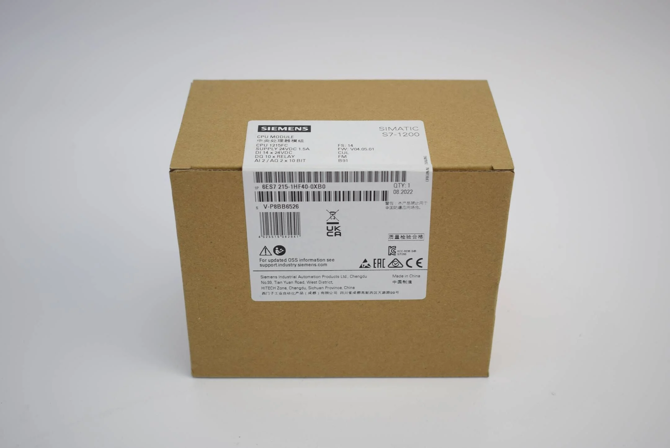 Siemens simatic S7-1200 CPU1215FC 6ES7 215-1HF40-0XB0 ( 6ES7215-1HF40-0XB0 ) E14