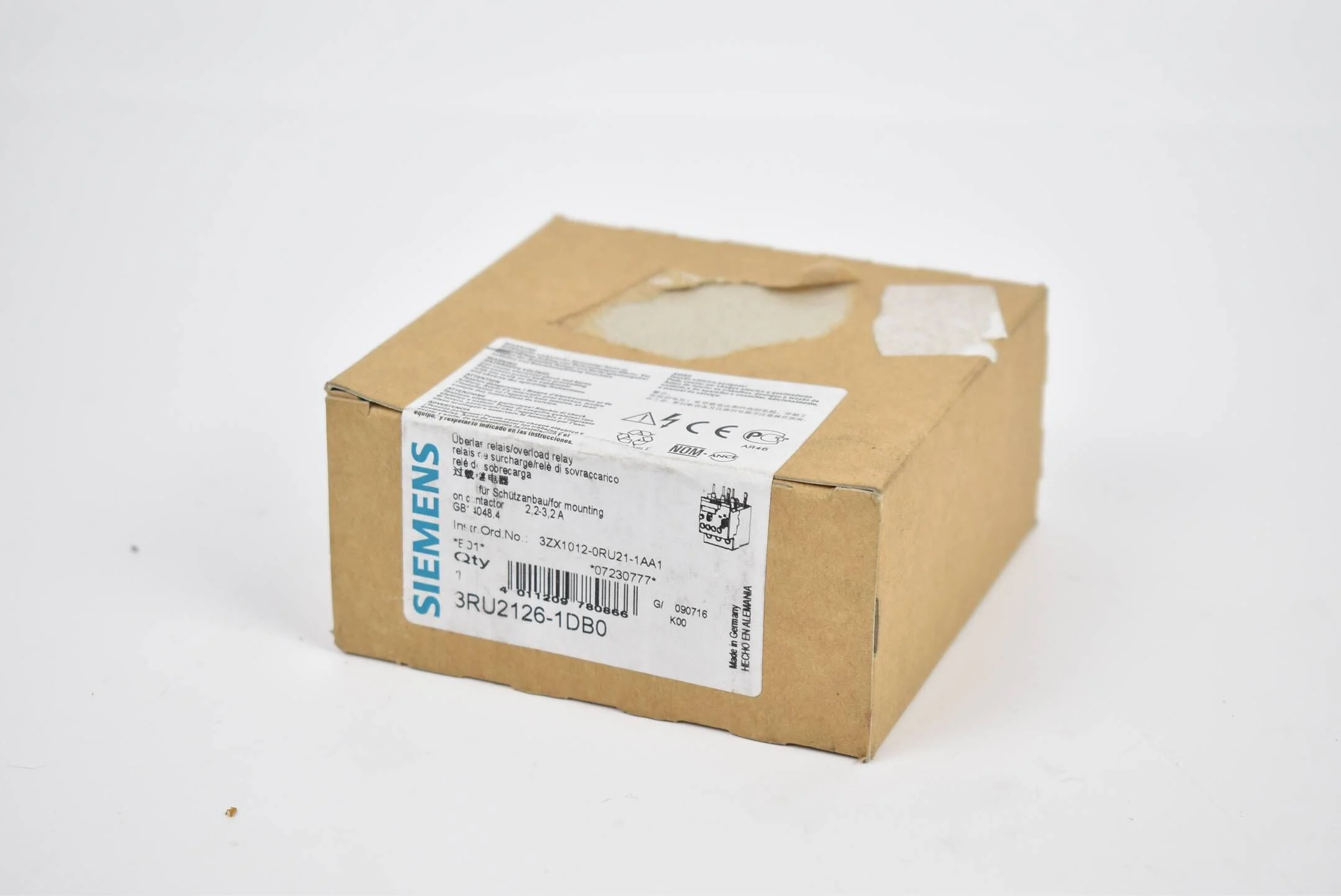 Siemens Sirius Überlastrelais 3RU2126-1DB0 ( 3RU2 126-1DB0 ) E.1