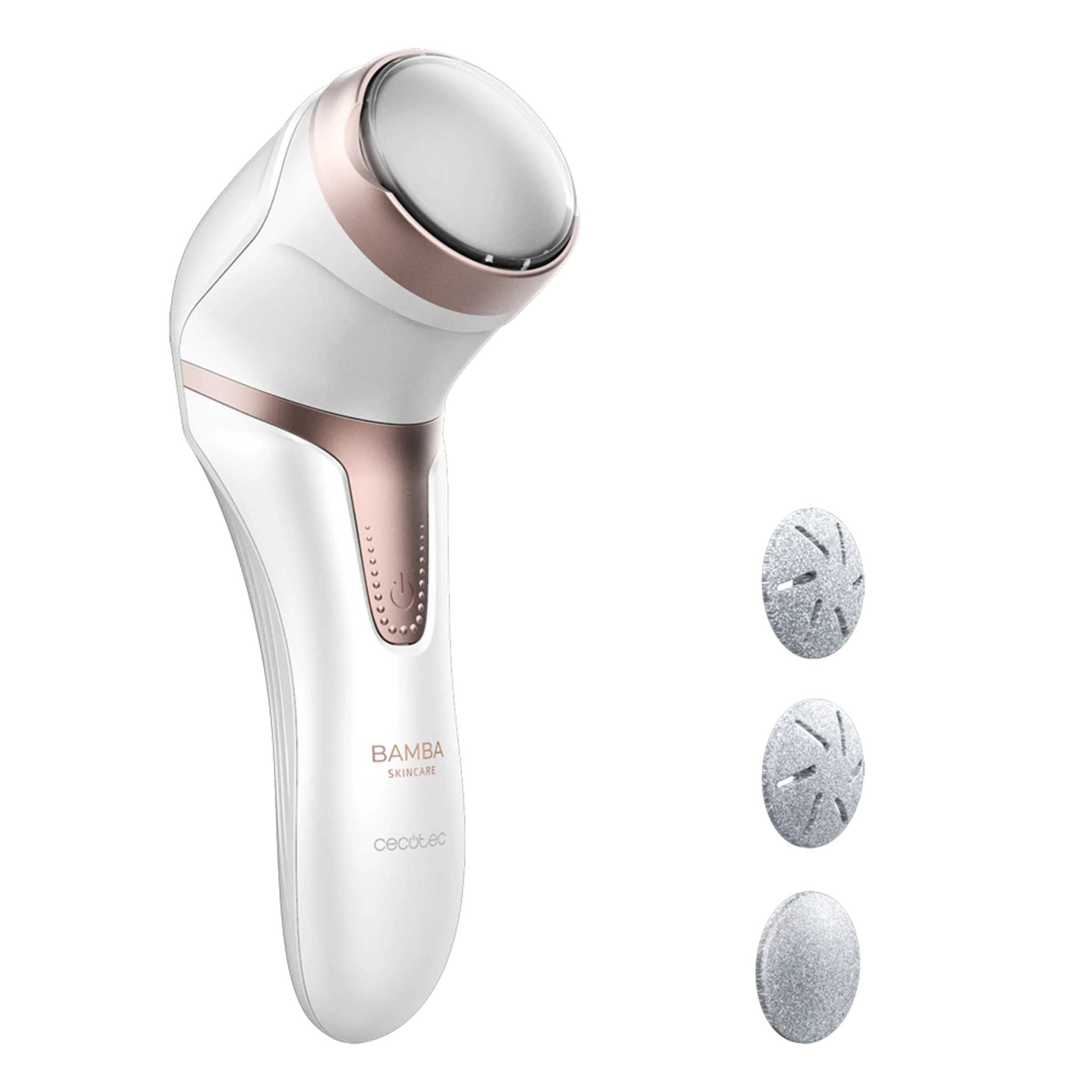 SkinCare Pure Elektrische Fußfeile mit wiederaufladbarem Akku, Scheiben verschiedener Härtegrade, mit Saugfunktion.