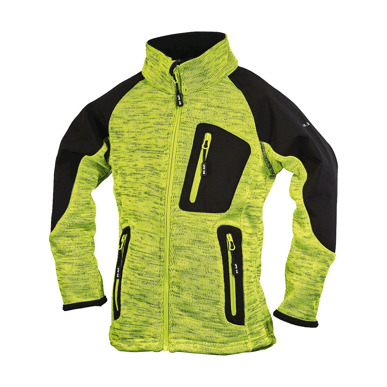 Softshelljacken neongelb für Kinder