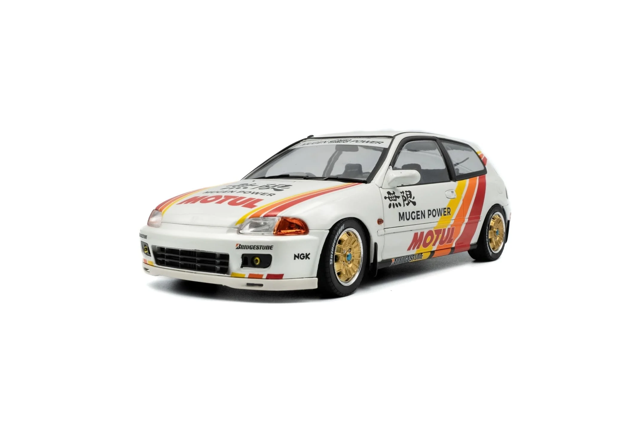 Solido 1:18 Honda Civic EG6 Mugen Racing Modellauto weiß - Die-cast, hochwertig, detailreich