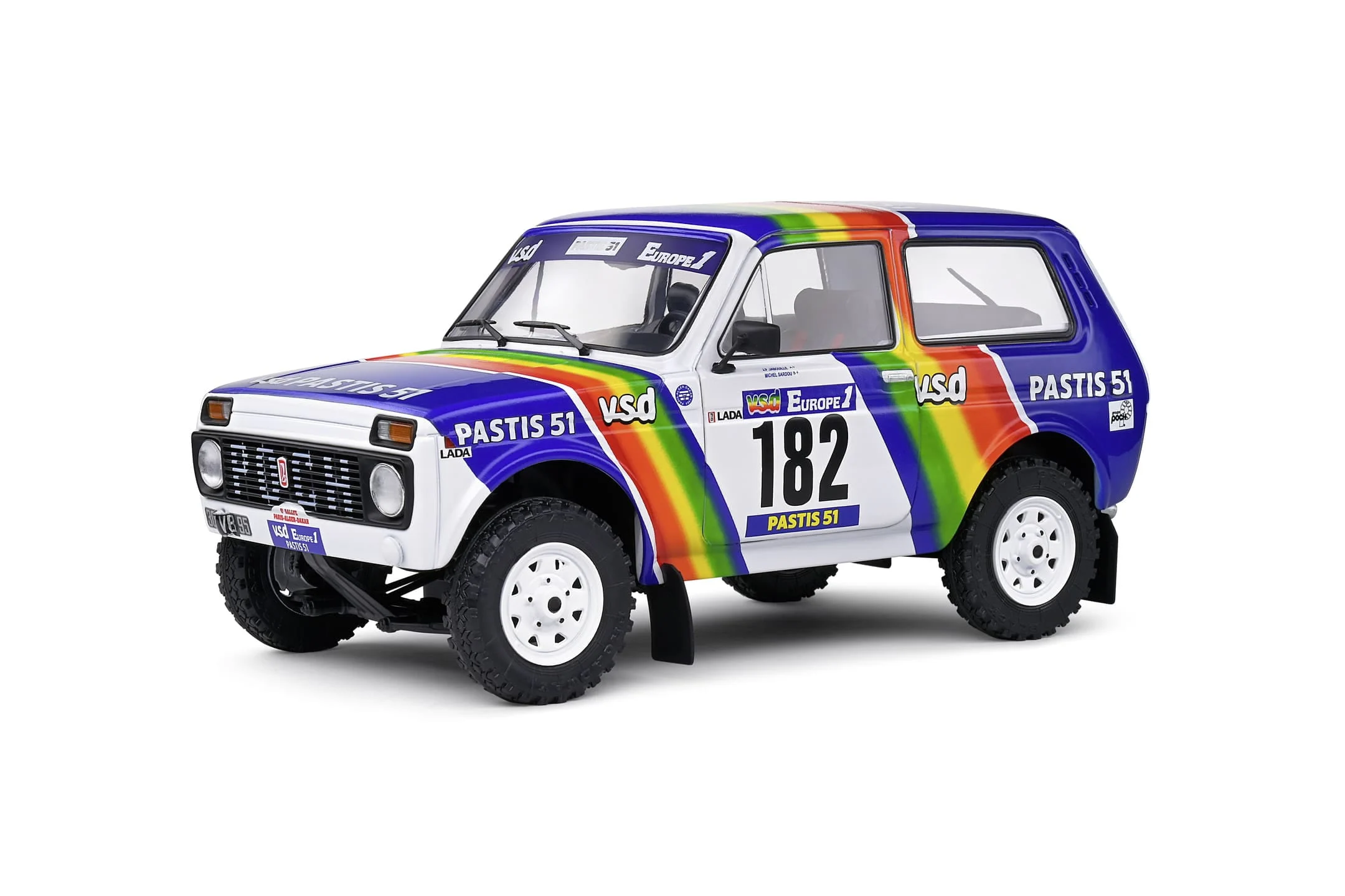 Solido 1:18 Lada Niva Paris-Dakar #182 weiß