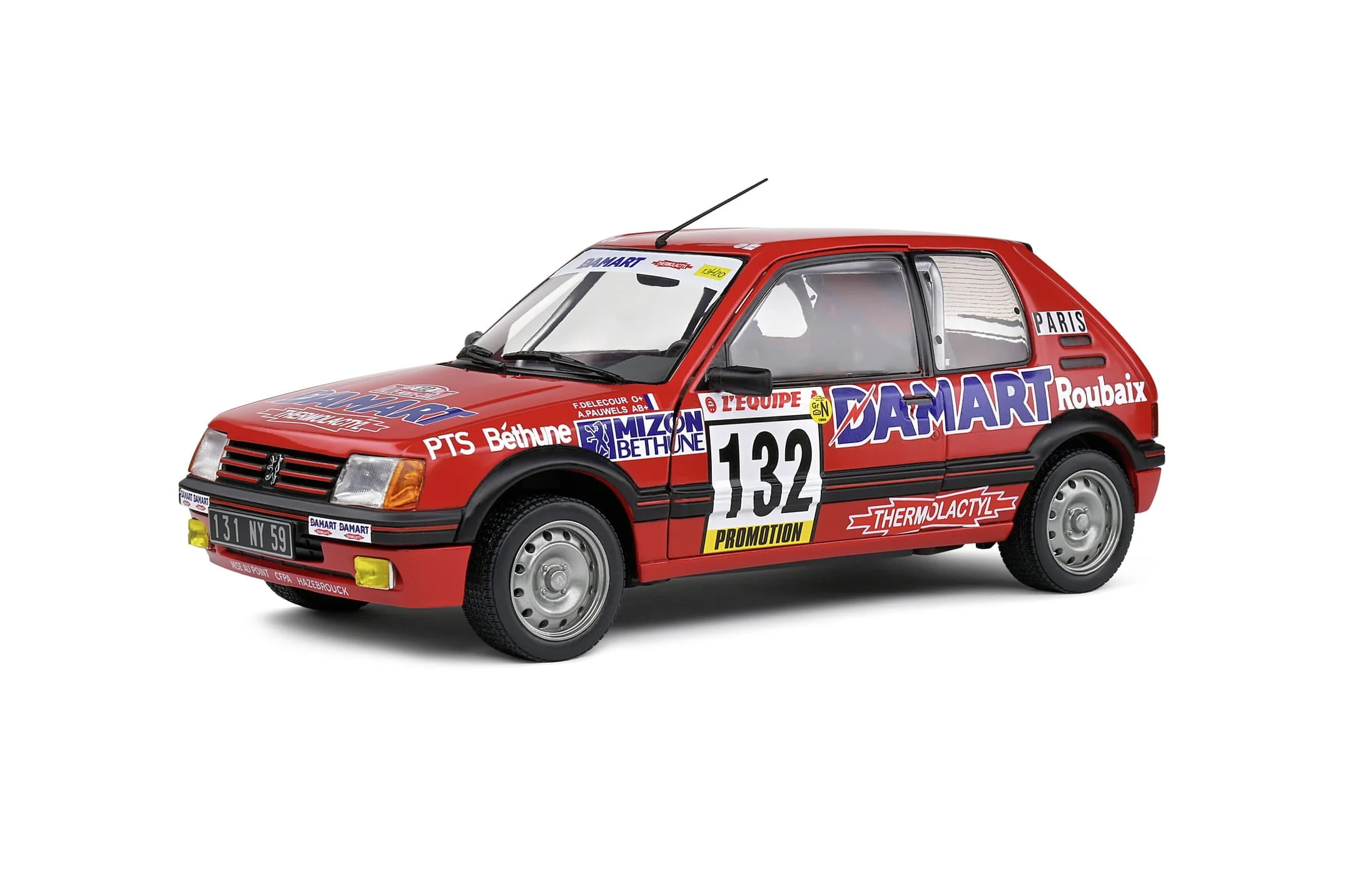 Solido 1:18 Peugeot 205 GTI, 1,6L #132 rot
