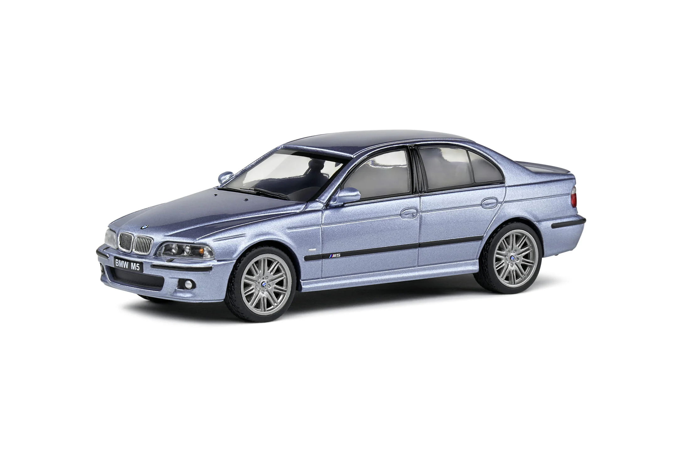 Solido 1:43 BMW M5 E39 Modellauto Silber Wasser Blau 2000 - Detailgetreu