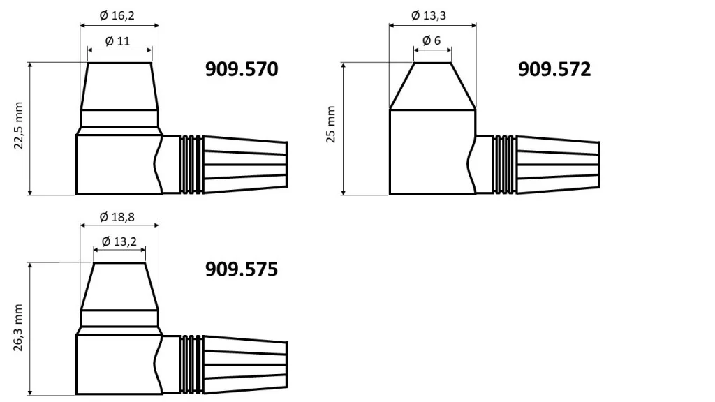 Sonde D5008 für digitale Ultraschall-Dickenmessgeräte, Schut