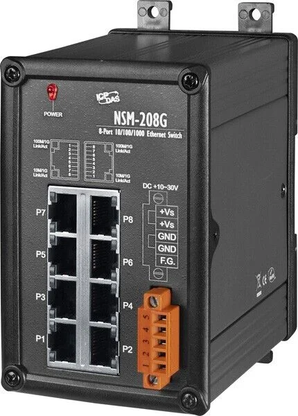 spectra NSM-208G CR Ethernet Industrie Switch 8 Gigabit Ports -40 bis + 75 Grad