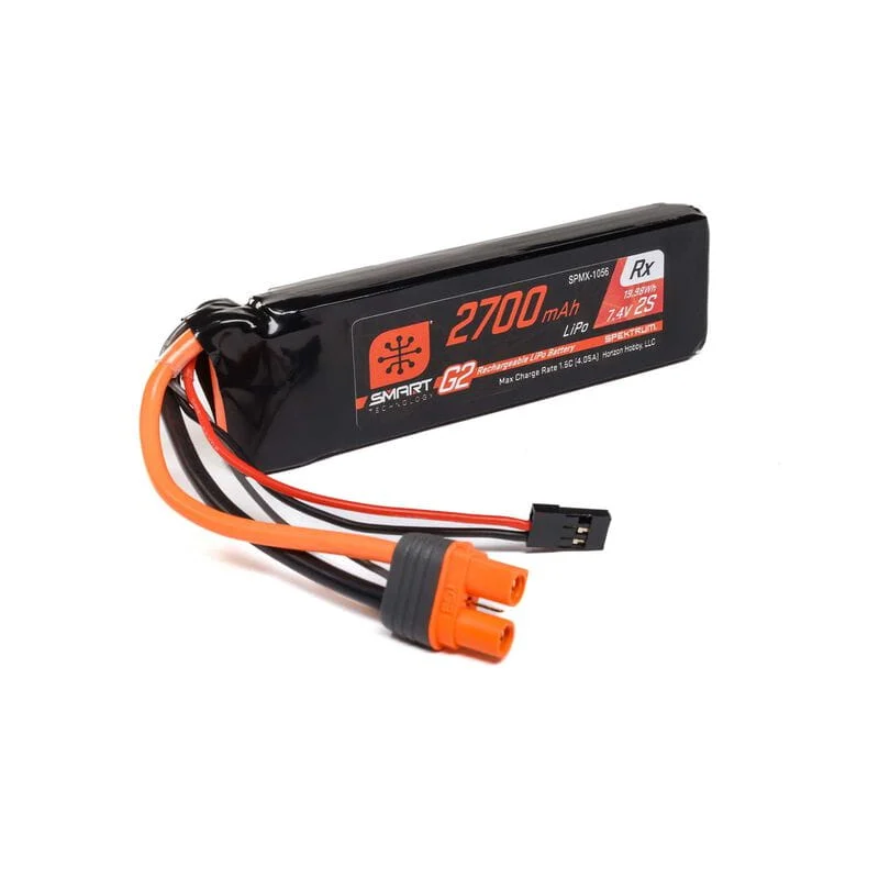Spektrum 7,4V 2700mAh 2S 15C Smart G2 Empfänger Lipo Akku: IC3