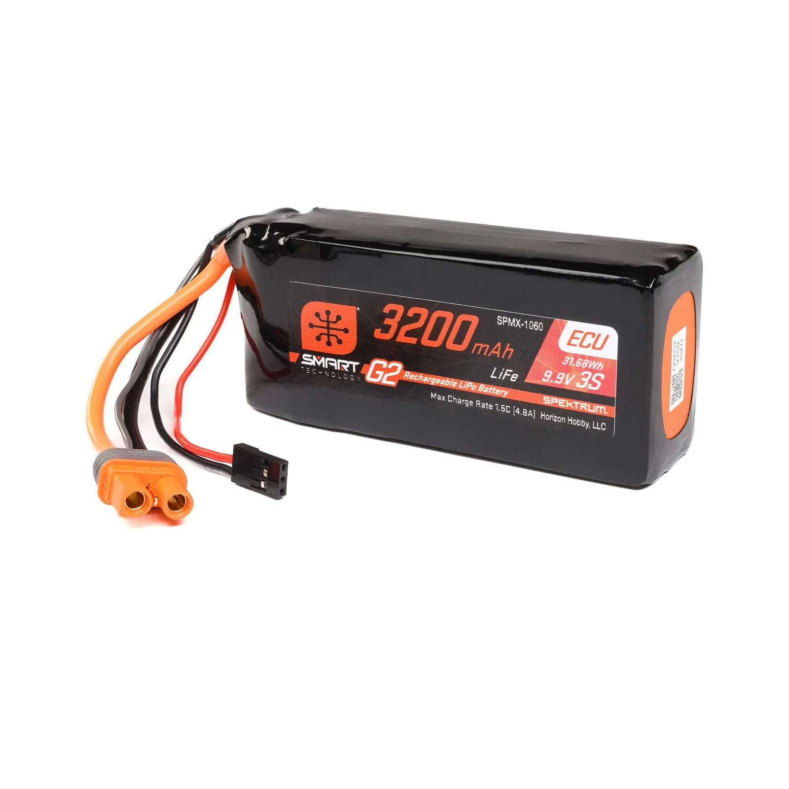 Spektrum 9,9V 3200mAh 3S 10C Smart G2 ECU LiFe Akku: IC3