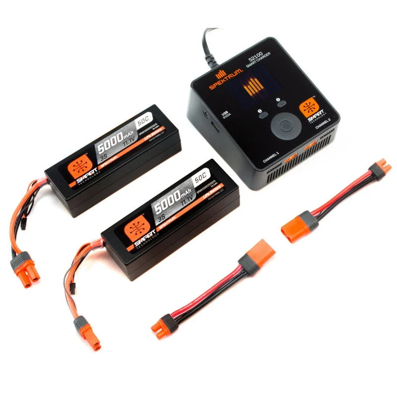 Spektrum Smart 6S Bundle 5000mAh 3S 11,1V LiPo Akku 2, S2100 Ladegerät