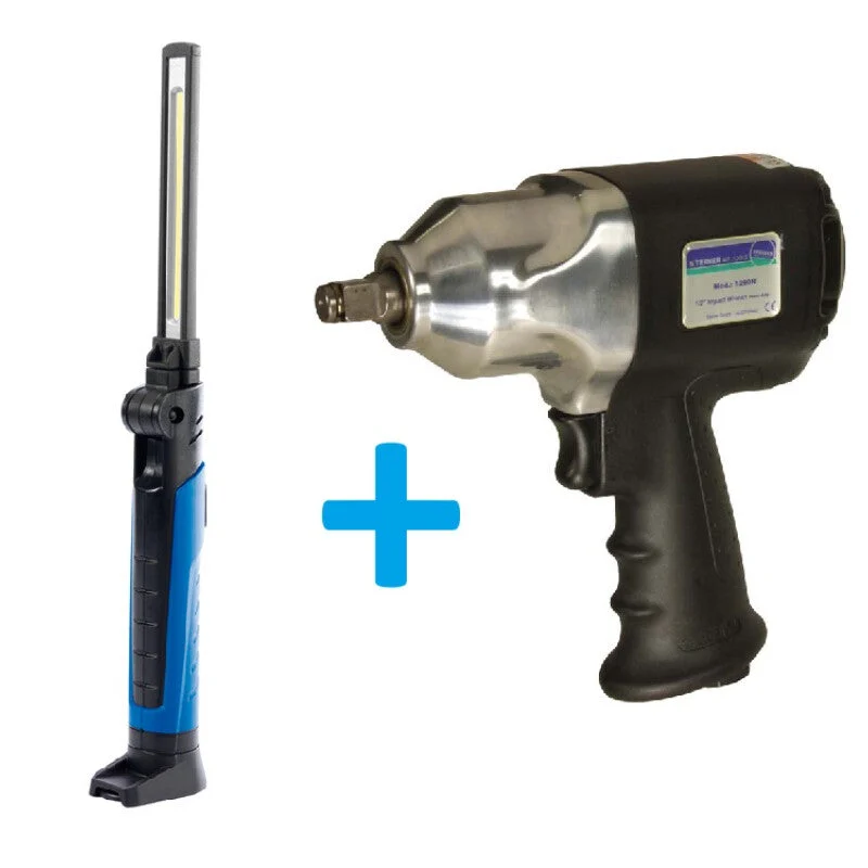 Steiner Airtools 1/2" Schlagschrauber + LED-Inspektionslampe (SR5290N+D11689) SR5290SD1