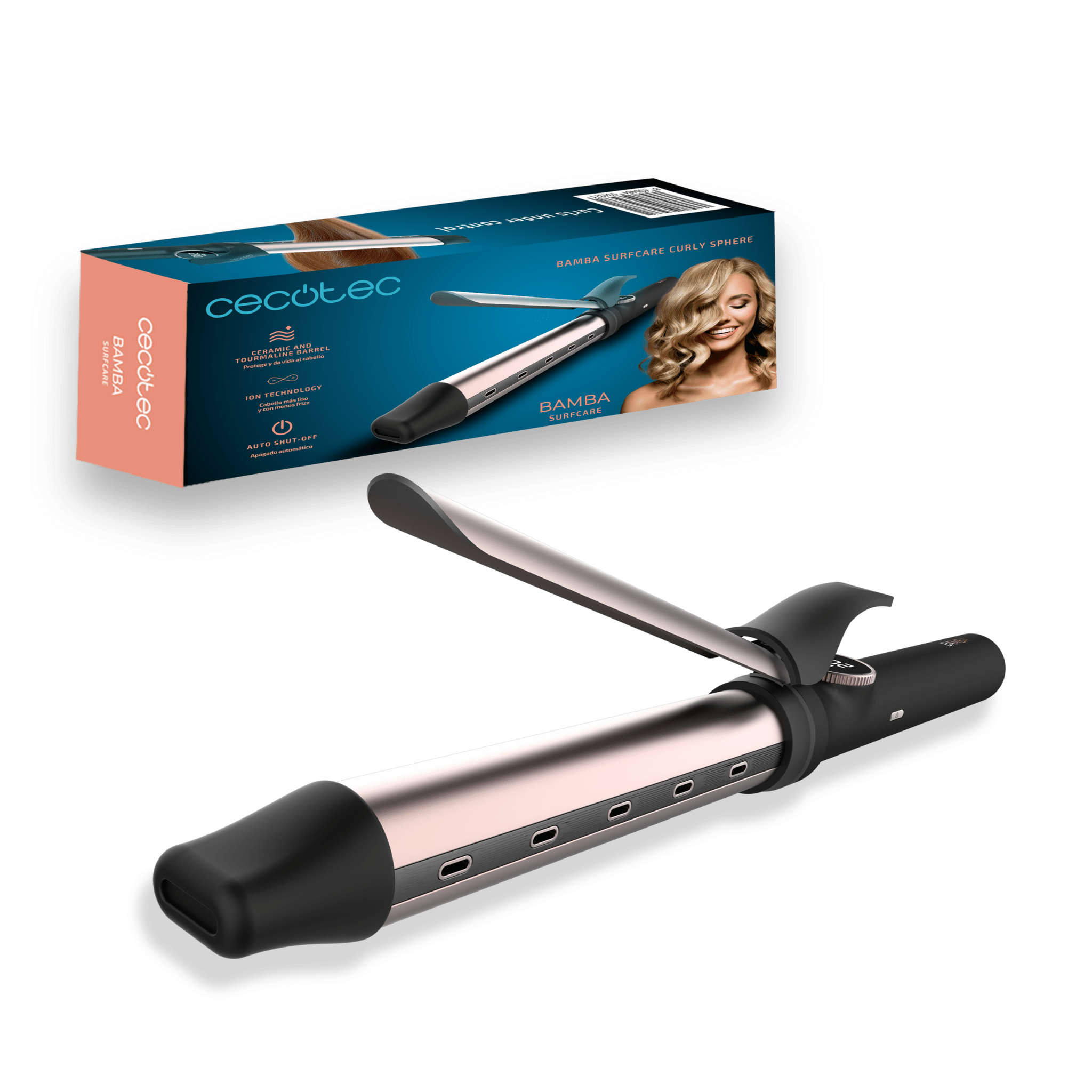 SurfCare Curly Sphere Manueller Lockenstab mit 28 mm Keramik und Turmalin.