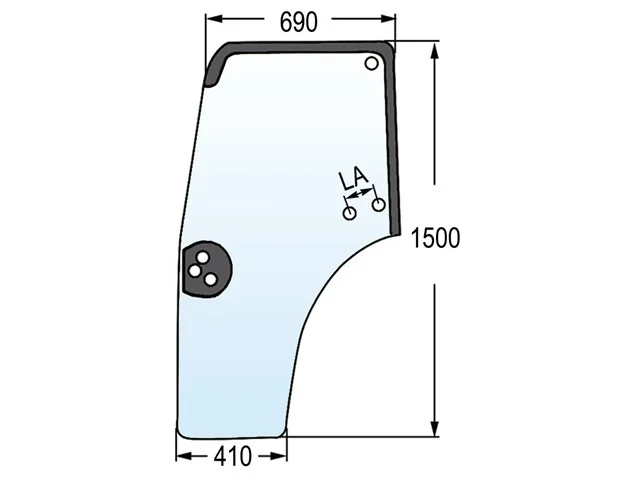 Türscheibe li. zu CNH-Steyr44910453