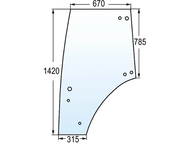 Türscheibe li. zu Fendt 117810030010