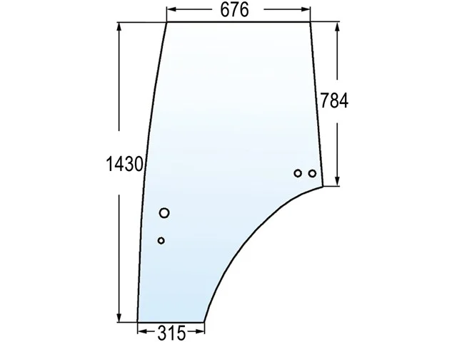 Türscheibe li. zu Fendt H8168100330, H816810030330