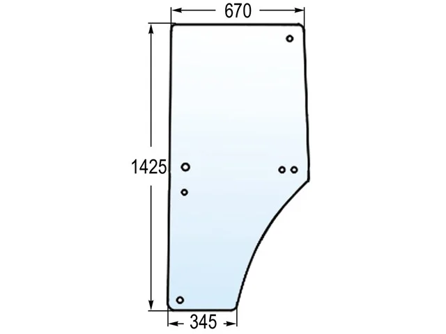 Türscheibe li zu JD L213354, L169102