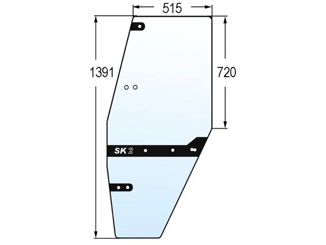 Türscheibe li. zu Steyr Serie 80 SK2