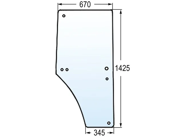 Türscheibe re zu JD L213355, L169103