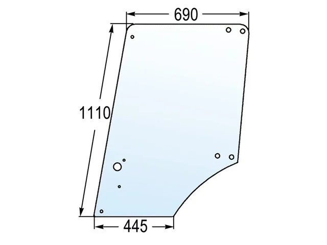 Türscheibe zu JD MC1 Kabine 3-ZylinderL57908
