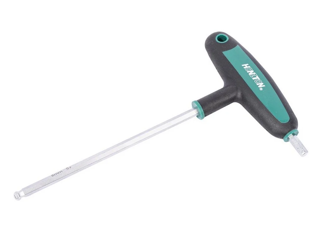 T-Schlüssel IMBUS 10 x 200 mm steckbar mit Griff und Kugel, HONITON