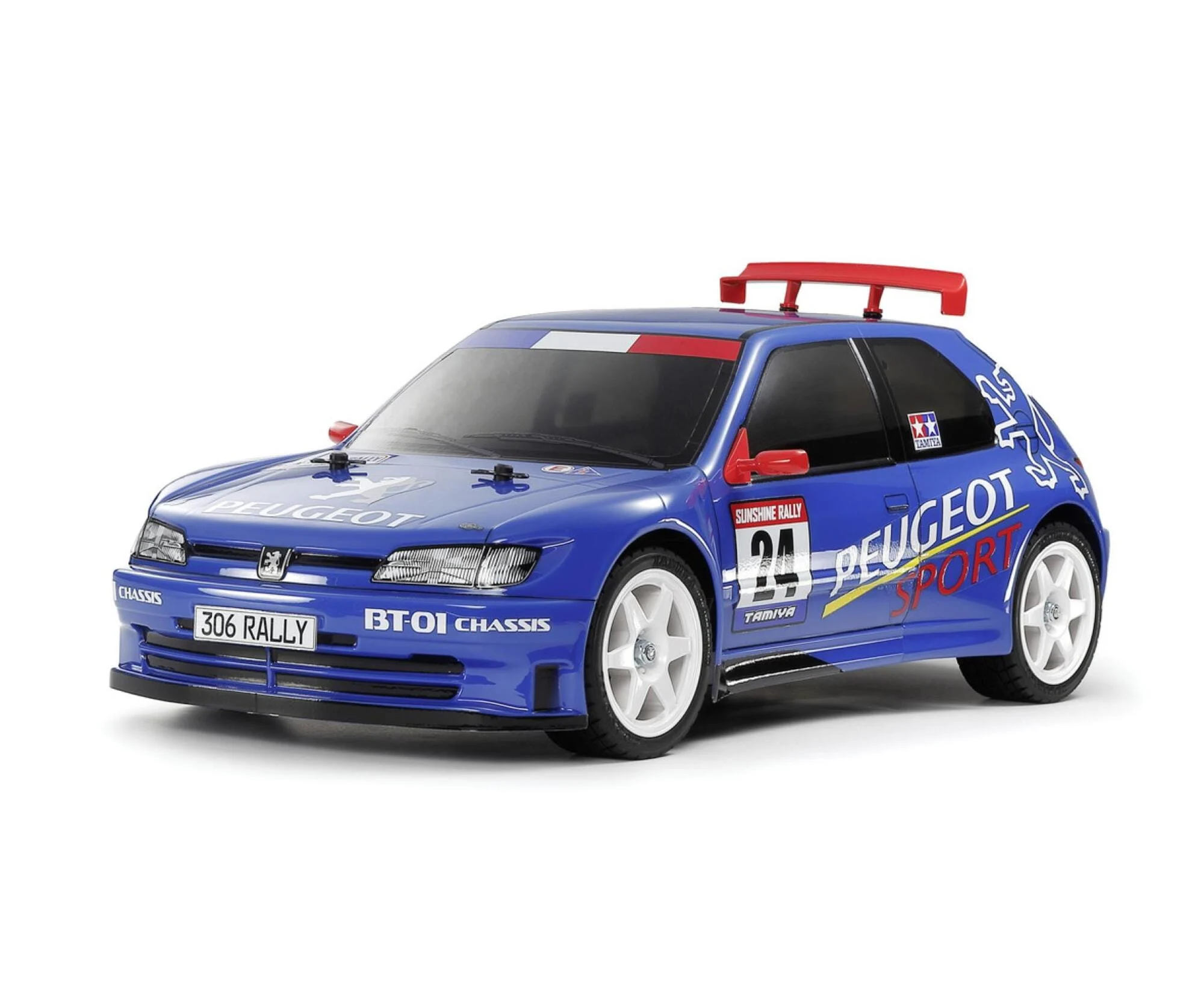 Tamiya 1:10 RC Peugeot 306 Maxi BT-01 Bausatz Rallye Modell mit anpassbarem Chassis