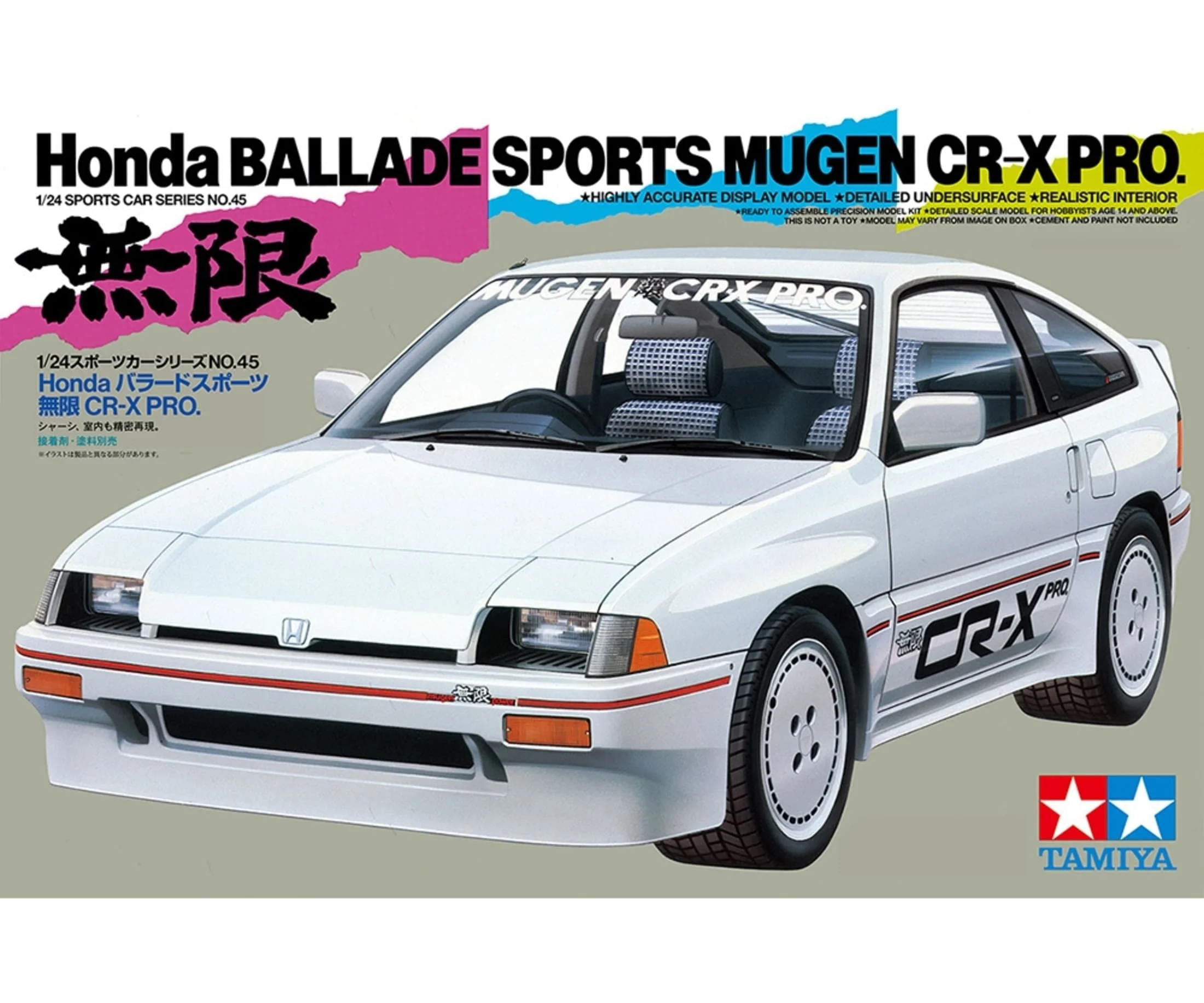 Tamiya 1:24 Honda Mugen CR-X Pro Plastik Modellbausatz
