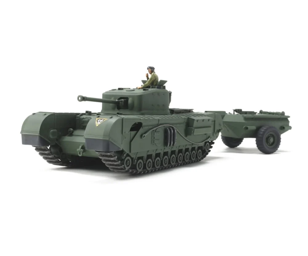 Tamiya 1:48 Britischer Panzer Churchill Mk.VII Crocodile Modellbausatz - Detailliert