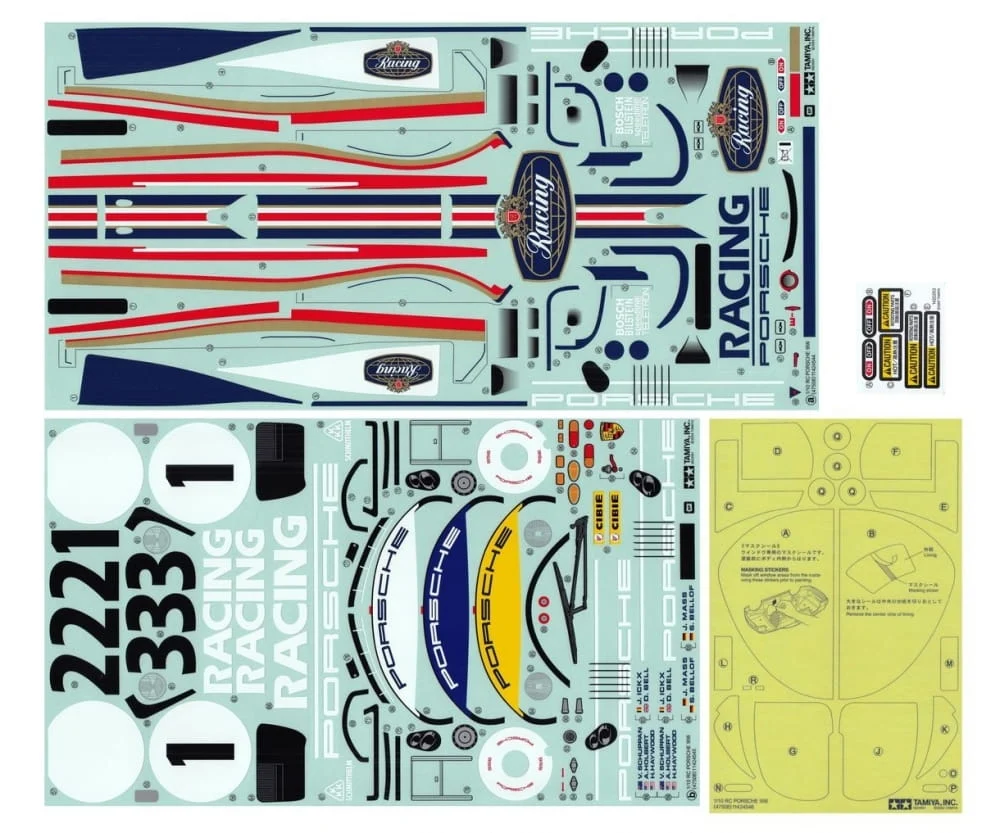 Tamiya Aufkleber Porsche 956 Racing 47508