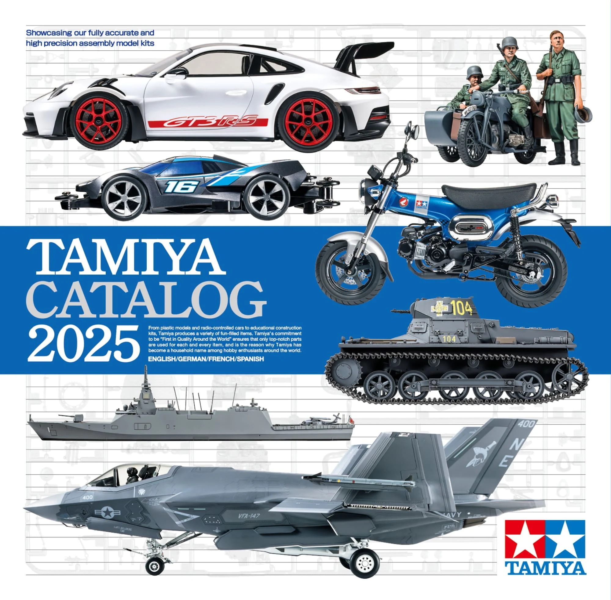 Tamiya Plastik Modellbau Katalog 2025 EN, DE, F, ESP