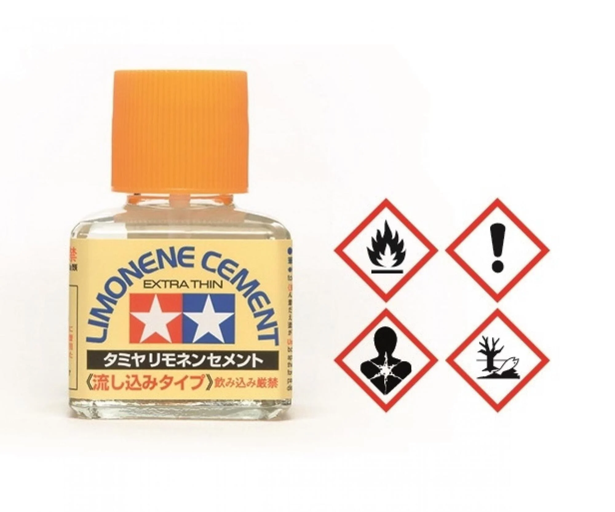Tamiya Plastikkleber Limonene Extra Th. 40ml - Präziser Kleber mit Limone-Duft