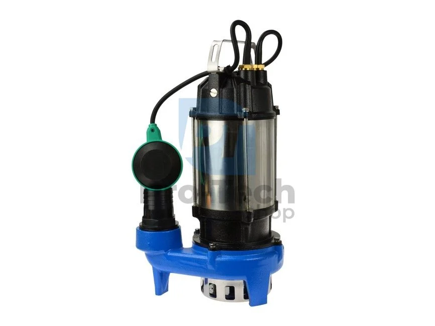 Tauchmotor-Sumpfpumpe mit Schwimmer vernickelt 750W 09751