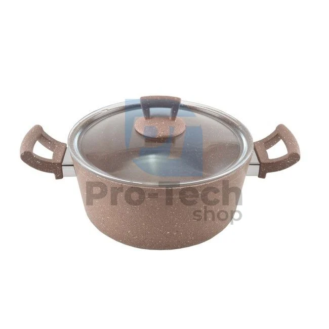 Topf mit Marmoroberfläche 8L 24cm Brown 52982