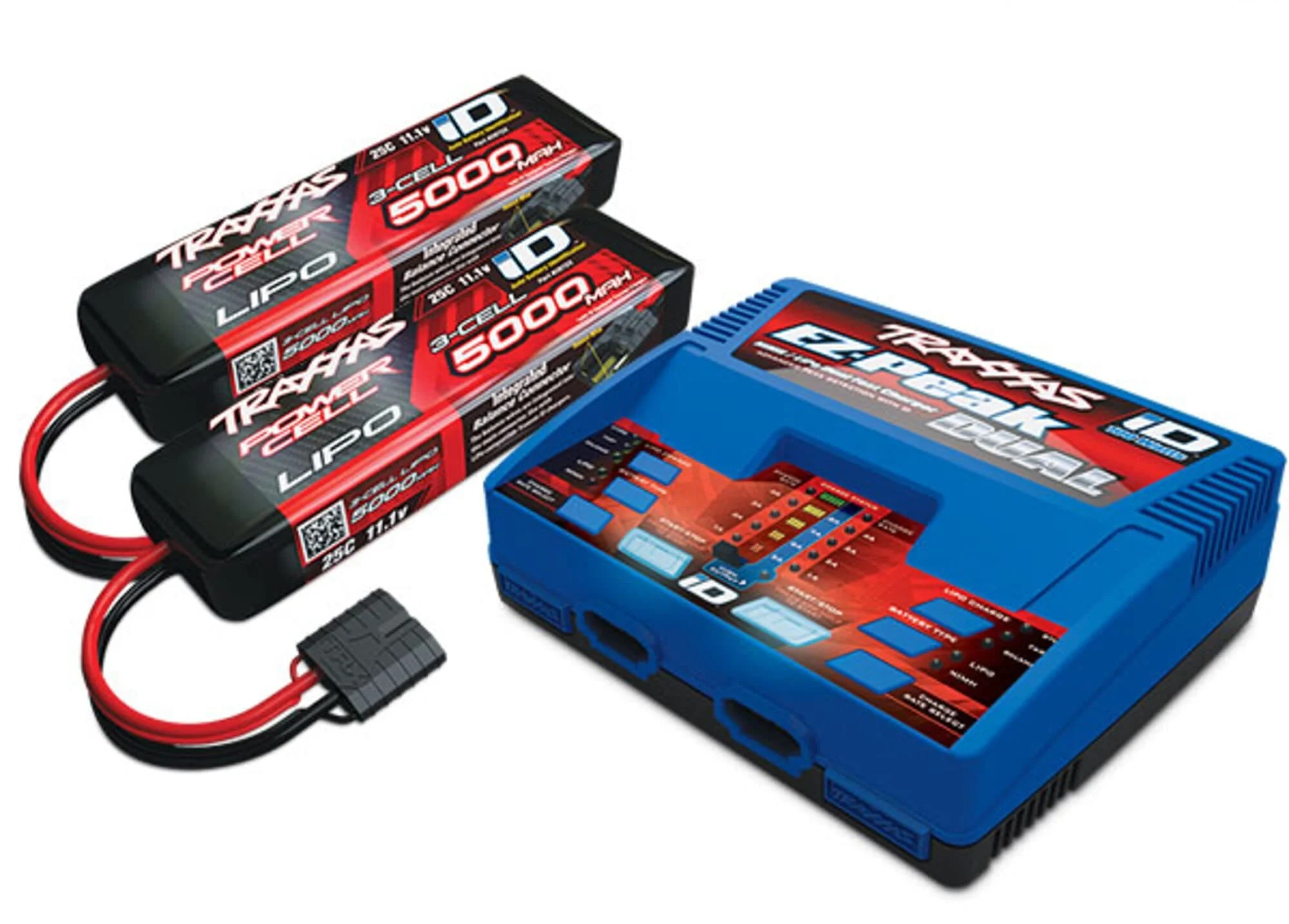 Traxxas EZ-Peak Dual 3s LiPo-Komplettset mit 2x 5000mAh Akkus und Ladegerät