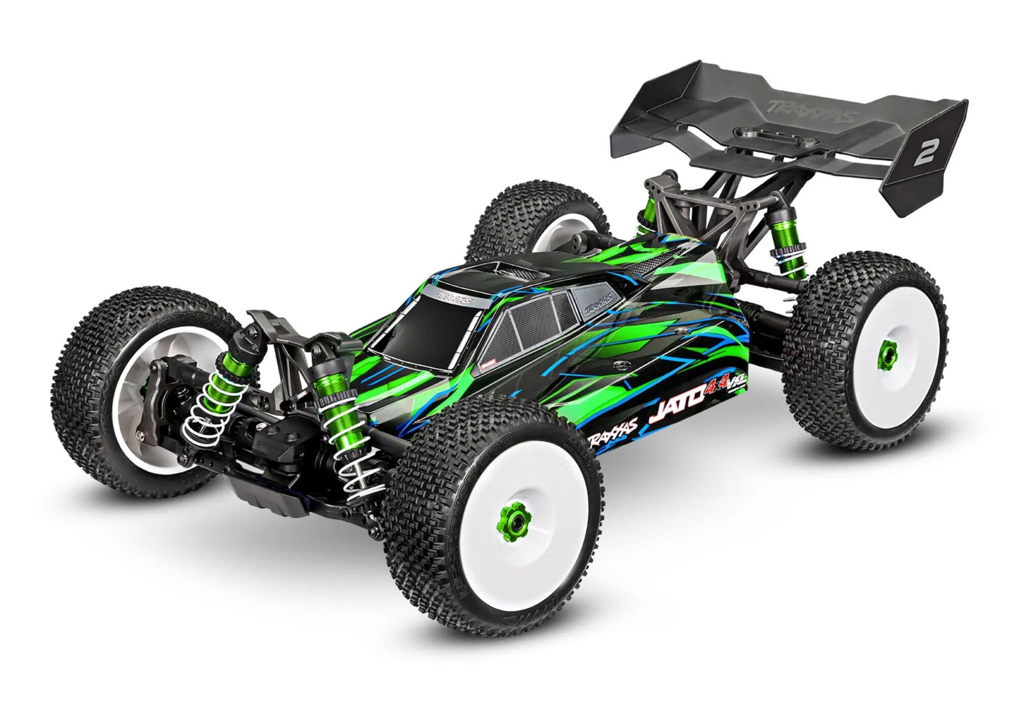 Traxxas JATO 4x4 VXL 1:8 Brushless 4S RTR Buggy - Grün mit HD-Teilen und 100 km/h